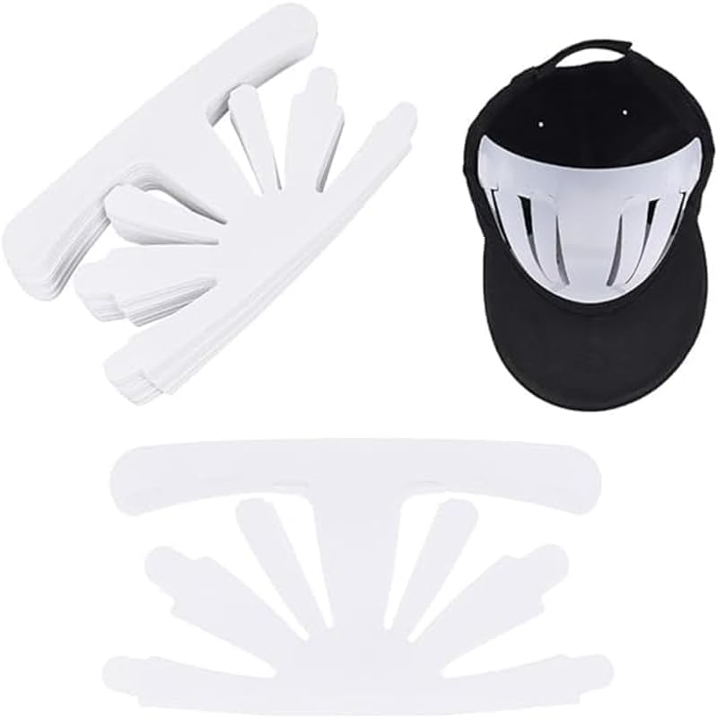 SLOTHCITY 5 Pcs Plastic White Hat Inner Support Baseball Cap Flexible And Long Lasting Hat Shaper Universal Cap Inner Liner (White) - Image 1